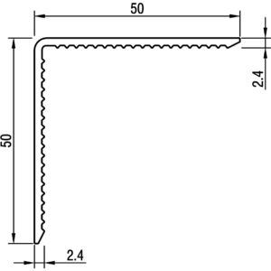 Cornière crantée 50x50 épaisseur 2,4