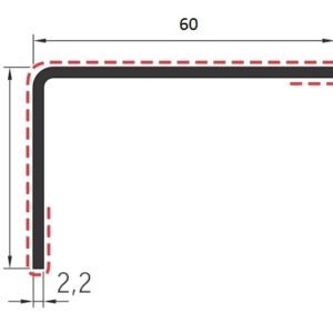 Cornière PVC droite 60 x 30 mm - Finition Fenêtre PVC