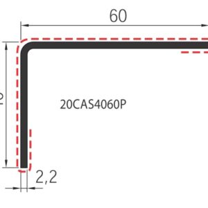 Cornière 40x60 épaisseur 2,2