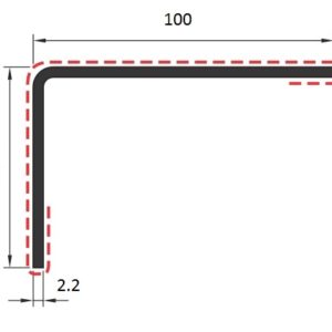 Cornière 60x100 épaisseur 2,2