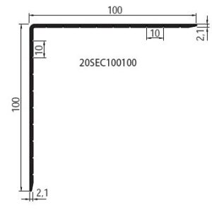 Cornière PVC 80 X 80 X 2,5mm blanche