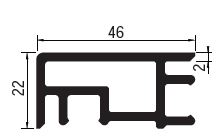 Tapée de volet 46x22 épaisseur 2mm