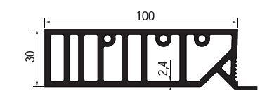 Tapée de doublage 100x30 épaisseur 2,4