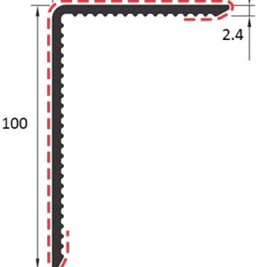 Cornière 60x100 épaisseur 2,5