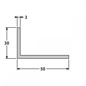 Cornière angle vif 30x50 épaisseur 3