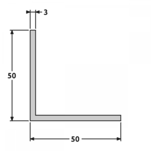 Cornière angle vif 50x50 épaisseur 3