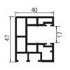 Coulisse/Tapée 40x47 sans joint brosse
