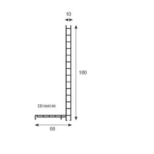 Planche d'ébrasement en L 180x68x10