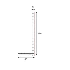 Planche d'ébrasement en L 180x68 épaisseur 1