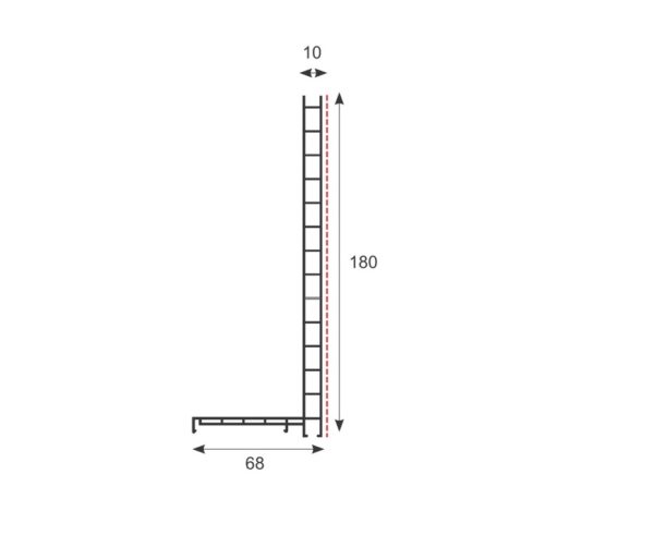 Planche d'ébrasement en L 180x68 épaisseur 1