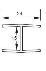 Profilé en H 24x15x24