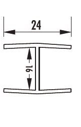Profilé en H 24x16x24