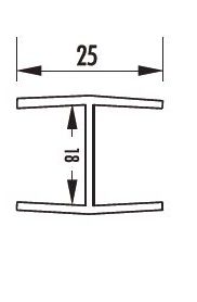 Profilé en H 25x18x25