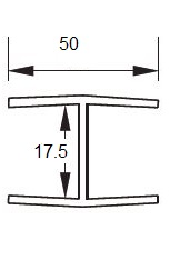 Profilé en H 50x17,5x50