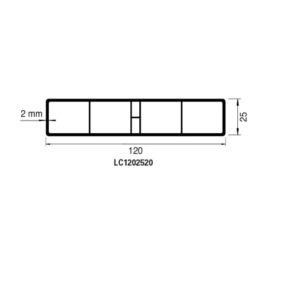 Lisse renforcée utilisable en tapée 120x20 épaisseur 2