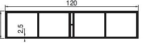 Lisse renforcée utilisable en tapée 120x30 épaisseur 2,5