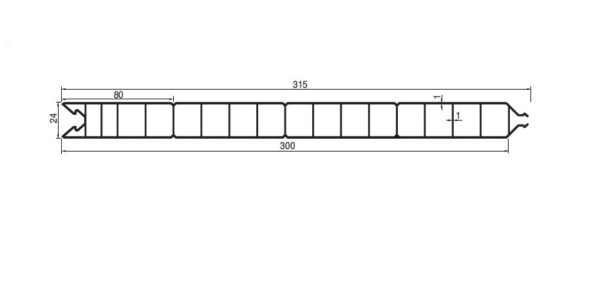 Planche 300x24 avec pas de 75