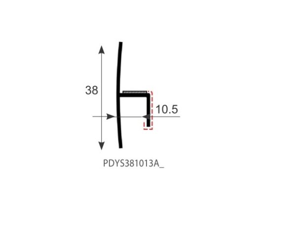 U auto-adhésif 38x10,5x13