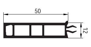 Elargisseur pour dormants Aluplast et Schüco 50x12