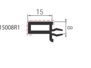 Profilé de recouvrement 15x8 pour Schüco/Aluplast