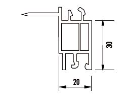 Profilé de protection 20x30 REHAU