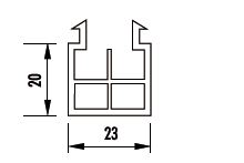Profilé de protection 23x20 SCHÜCO