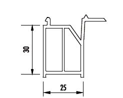 Profilé de protection 25x30 SCHÜCO