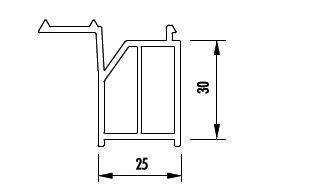 Profilé de protection 25x30 VEKA