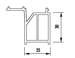 Profilé de protection 25x30 VEKA