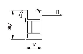 Profilé de protection 30x17 avec lèvre PROFINE