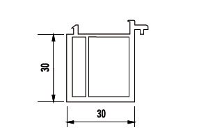 Profilé de protection 30x30 SCHÜCO