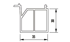 Profilé de protection 35x30 VEKA