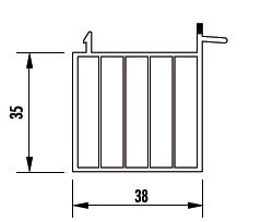 Profilé de protection 38x35 VEKA