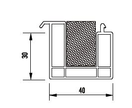 Profilé de protection 40x30 avec noyau isolant VEKA