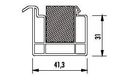 Profilé de protection 41x31 avec noyau isolant ALUPLAST