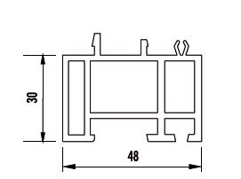 Profilé de protection 48x30 SCHÜCO