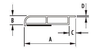 Couvre-joint Soft de 25 épaisseur 7 adhésif double face