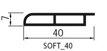 Couvre-joint Soft de 40 épaisseur 7