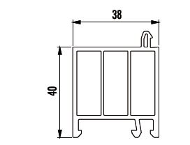 Profilé de protection 38x40 REHAU