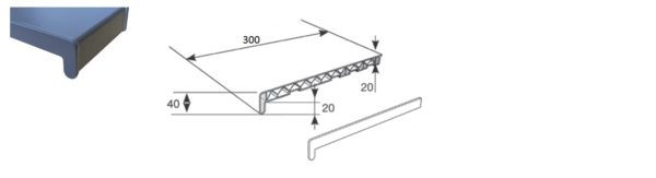 Tablette intérieure de 300 anthracite