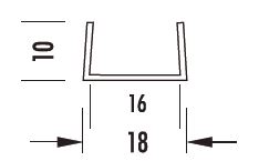 Profil en U 10x16x10