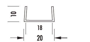 Profil en U 10x18x10
