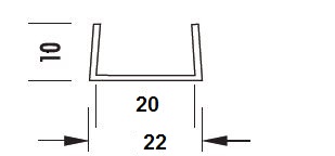 Profil en U 10x20x10