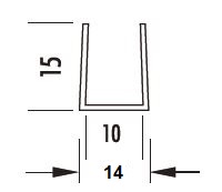 Profil en U 15x10x15