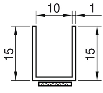 Profil en U 15x10x15