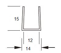 Profil en U 15x12x15