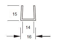 Profil en U 15x14x15