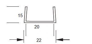 Profil en U 15x20x15