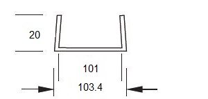 Profil en U 20x101x20