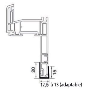 Profilé de protection en U 20x15x1,3